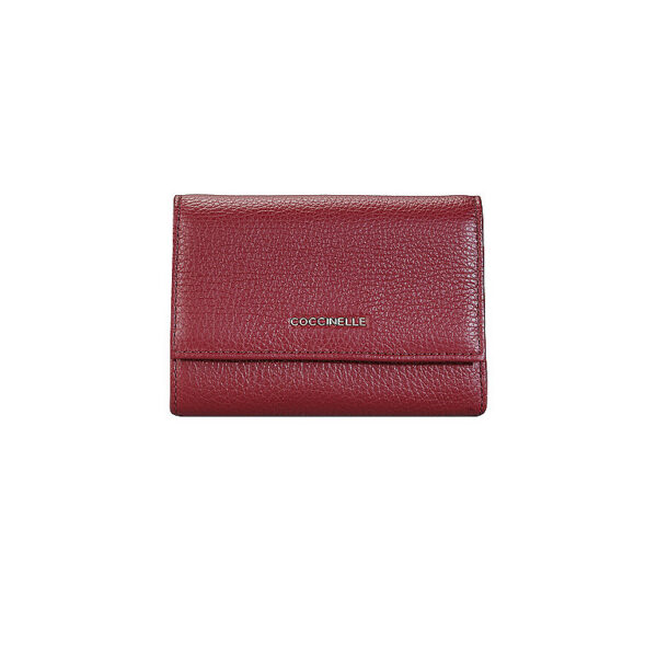 COCCINELLE Geldbörse METALLIC SOFT dunkelrot