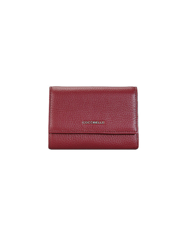 COCCINELLE Geldbörse METALLIC SOFT dunkelrot