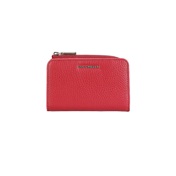 COCCINELLE Geldbörse METALLIC SOFT rot