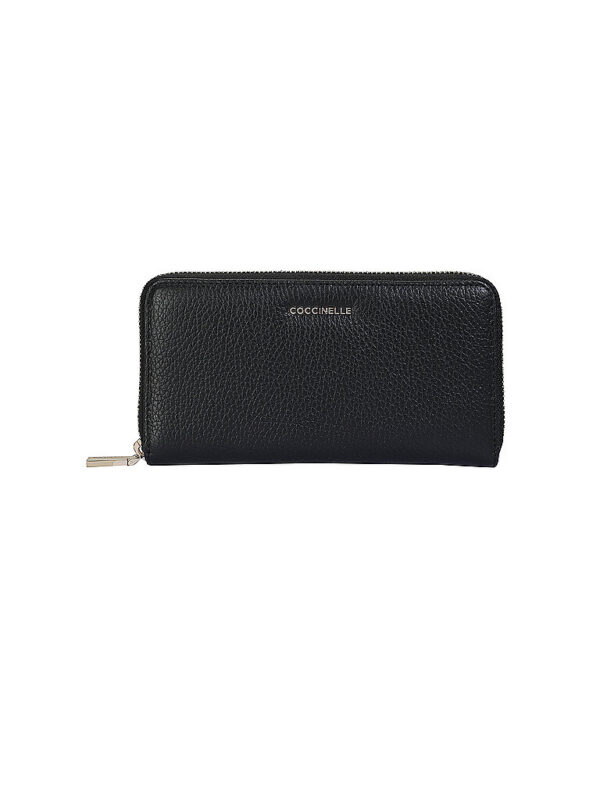 COCCINELLE Geldbörse METALLIC SOFT schwarz
