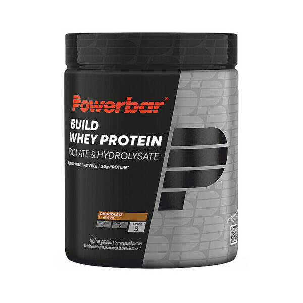 POWER BAR Getränkepulver Build Whey Protein Isolate & Hydroisolate Pulver 550g Schokolade bunt