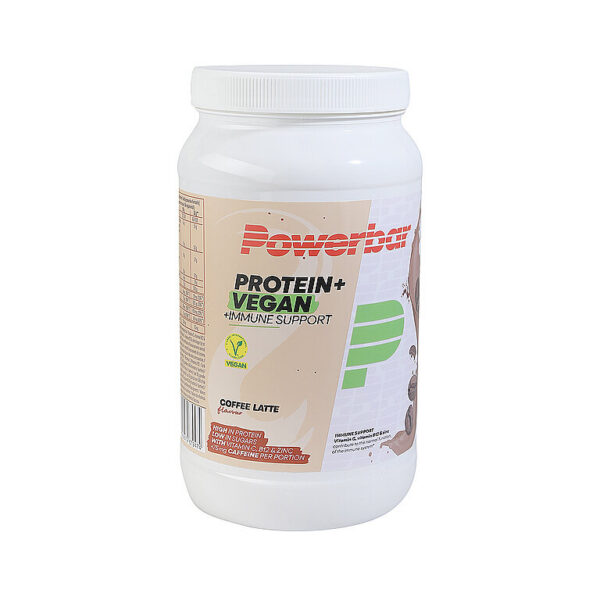 POWER BAR Getränkepulver Protein+Vegan Immune 570g Kaffee/Milch weiss