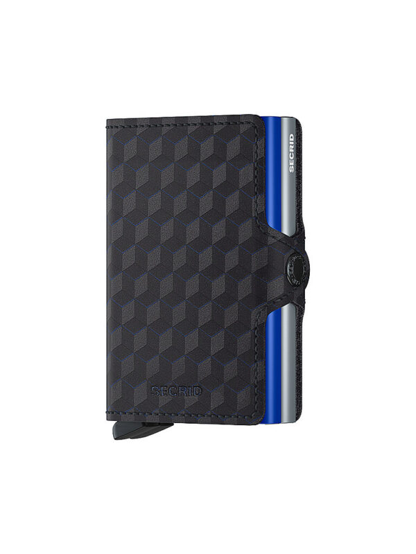 SECRID Geldbörse - Twinwallet Optical Twin Titanium Blue dunkelblau