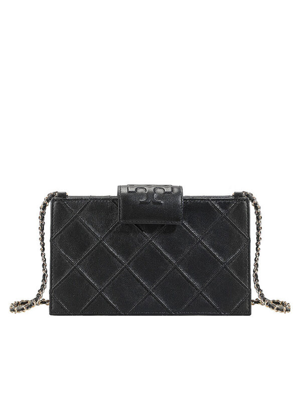 TORY BURCH Geldbörse FLEMING MINI schwarz